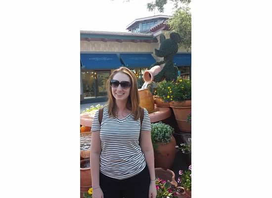 in front of mickey fountain